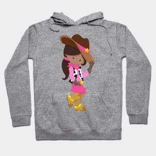 African American Girl, Cowgirl, Sheriff, Western Hoodie